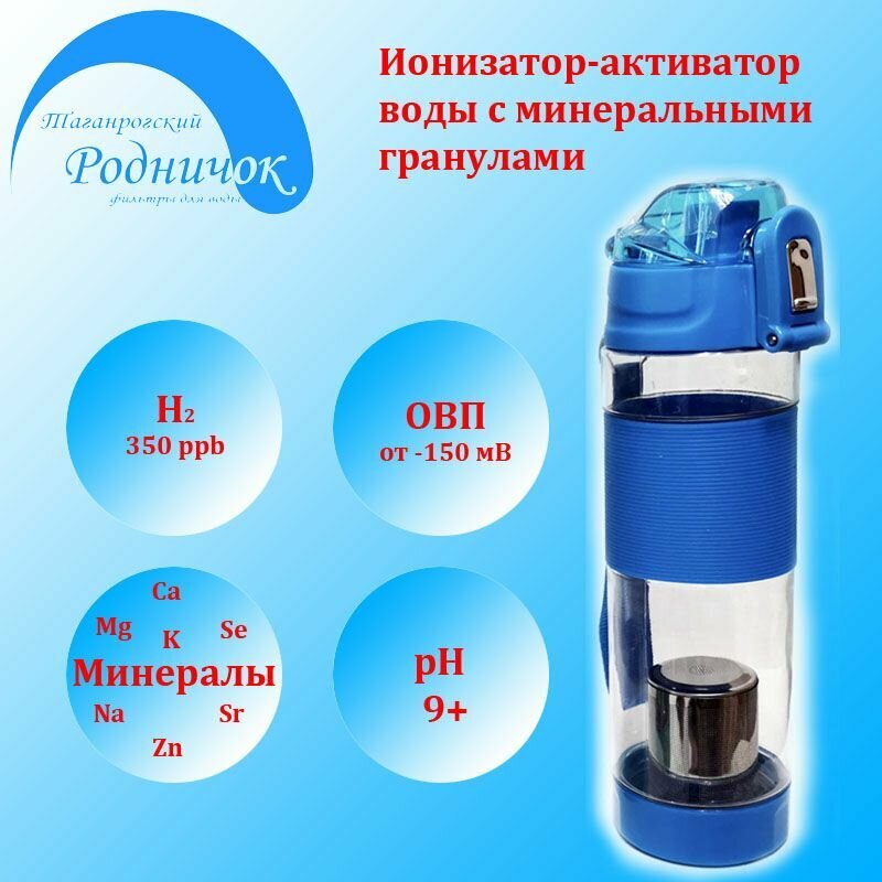 Фильтр активатор для воды. Спортивная Бутылка - щелочная вода PH антиоксидант и иммуностимулятор