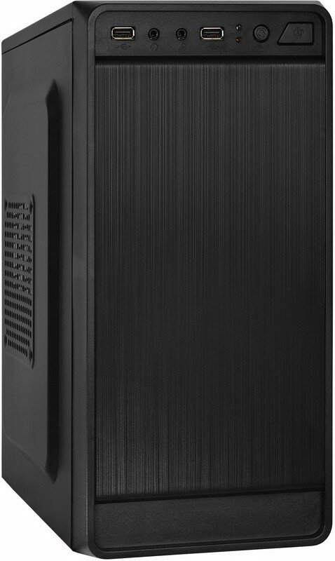 EX283124RUS, Корпус Minitower ExeGate BAA-108-AAA450 (mATX, БП AAA450 с вент. 8см, 2*USB, аудио, черный)