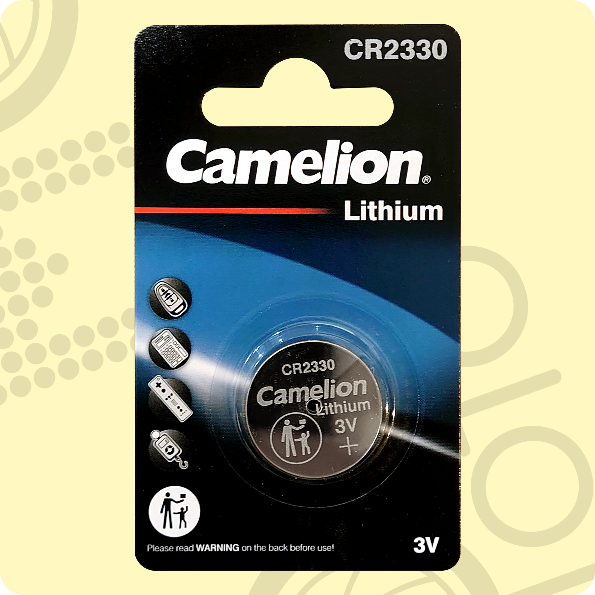 Camelion 2330 (CR2330) | 3 Вольта, Литиевая батарейка - 1шт.