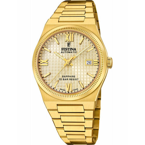 Наручные часы FESTINA Swiss Made, золотой наручные часы festina swiss made золотой черный