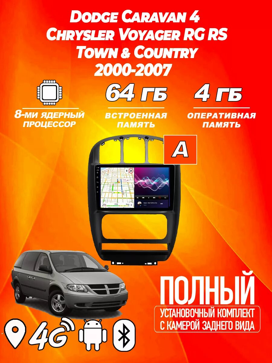 Магнитола TS18 PRO Dodge Caravan 4 2000-2007 4ГБ+64ГБ