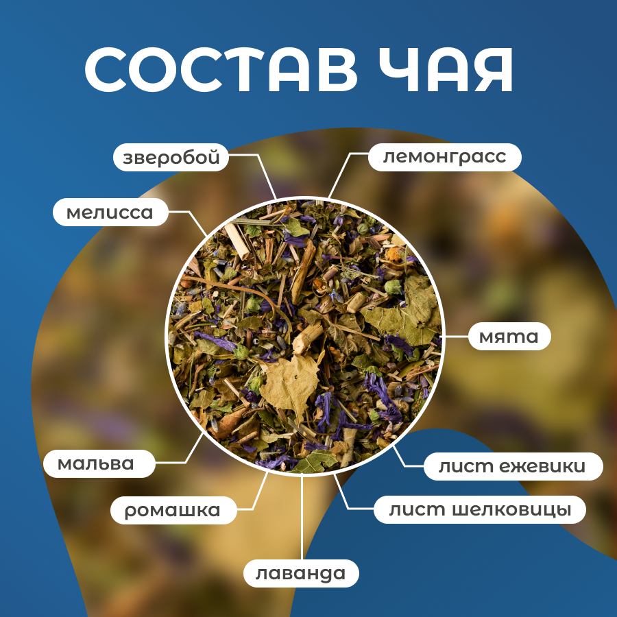 Картинки Фиточай " Успокаивающий ", 1 упаковка , 35 грамм , Луговая Ласточка