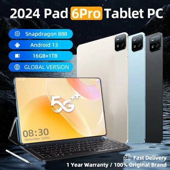 Характеристики модели Оригинальный планшет, Android 13,0 Pad 6 Pro ...