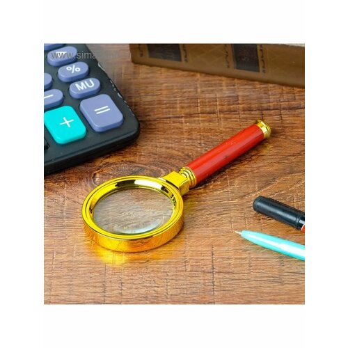 Лупа классическая в золотой оправе 6х d6см 615₽