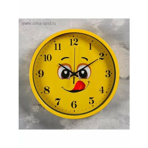 Часы настенные серия Детские Смайл d-30 см 1 АА плав 1045₽