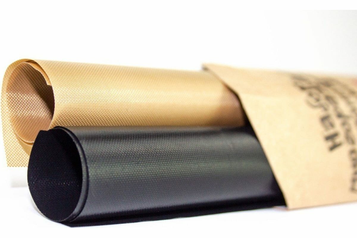 фото Набор тефлоновых ковриков для духовки, многоразовые (2 шт: чёрный, бежевый)