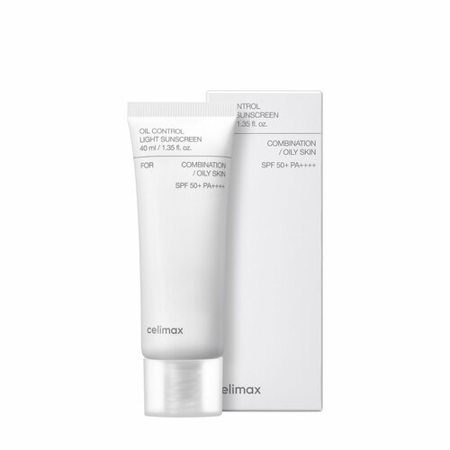 фото Крем для лица `celimax` oil control солнцезащитный для жирной кожи spf/pa +50, 40 мл