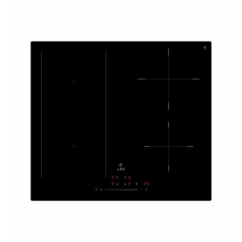 Варочная панель индукционная LEX EVI 641A BL 60см встраиваемая сенсорное управление отключение при выкипании Flex-Zone функция Boost таймер 21204₽
