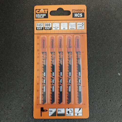 Пилки лобзиковые для древесины 2-х сторонний рез быстрый криволинейный рез СМТ Италия комплект 5 штук 750₽