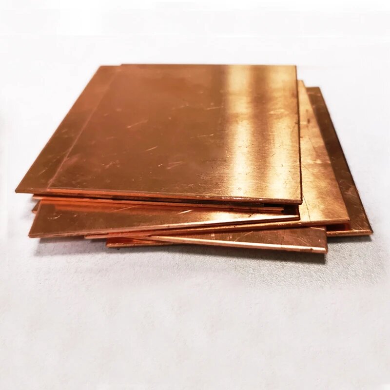 Изображение Медный лист T2 99.9%, 100x100 мм, 200x200 мм, 300x300 мм, 100x100x2mm