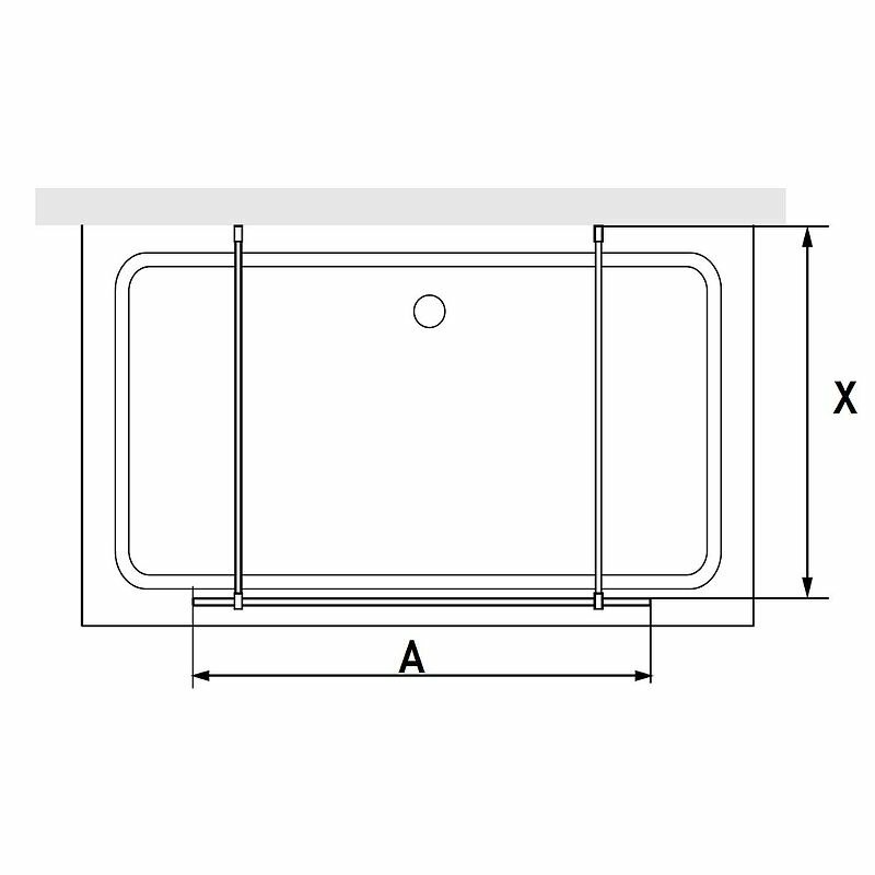 Душевая перегородка RGW Walk In WA-017B 100х200 профиль черный, стекло прозрачное - фото №3