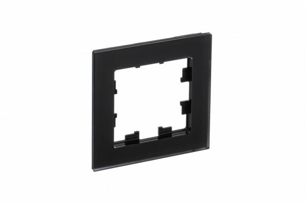 Рамка 1 пост матовое органическое стекло черное Nature AtlasDesign ATN331001 Systeme Electric