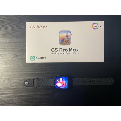 Умные часы GS Pro Max Series 9 для iOS и Android с Bluetooth звонками и уведомлениями черные 1999₽