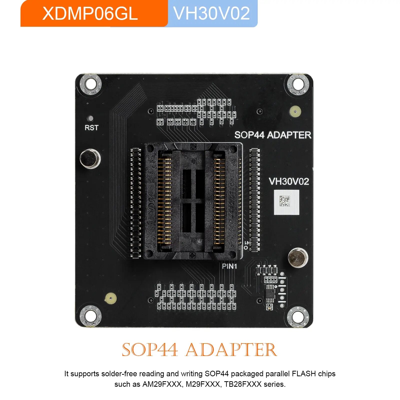 Адаптеры Xhorse XDMP04GL XDMP05GL XDMP06GL XDMP07GL VH24 SOP44 и TSOP48 VH29 EEPROM и FLASH VH30 SOP44 VH31 TSOP48 для Multi-Prog, XDMP06GL