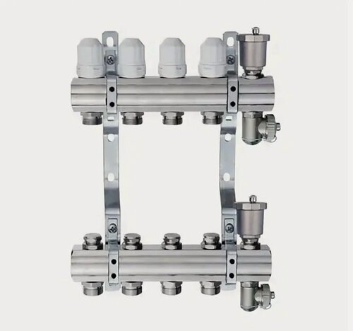 Изображение товара Коллекторная группа 1"-3/4" евроконус из латуни 4 выхода без расходомеров TIM KB004