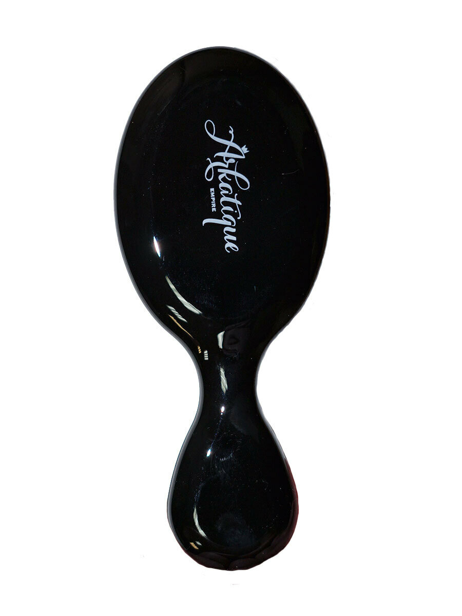 Расчёска Arkatique, для нарощенных/натуральных волос, массажная, мини, чёрная, 14см — фото 1