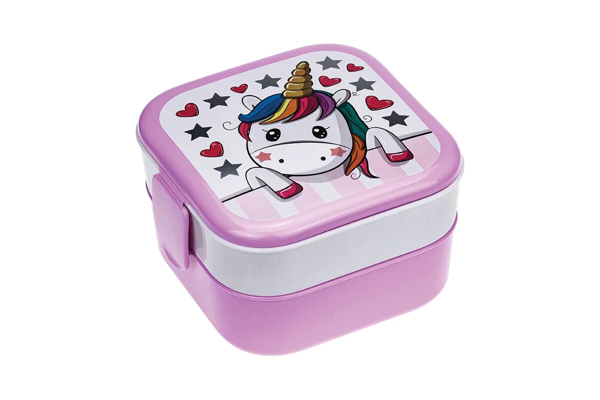 IDEA Контейнер для обеда (0,4+0,4л) (Единороги) М 1232 единорог