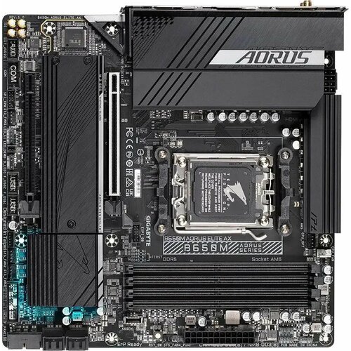 Материнская плата GIGABYTE B650M AORUS ELITE AX SocketAM5 AMD B650 mATX Ret 23500₽