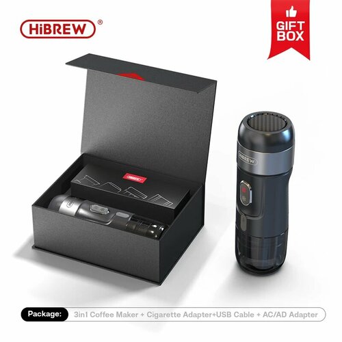 HiBREW Портативная кофемашина DC12V H4A Gift box EU 13001₽