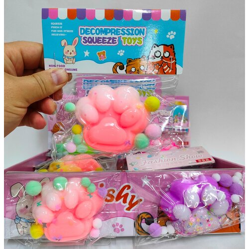 Антистресс Сквиш Лапка цветная 7см в ассортименте