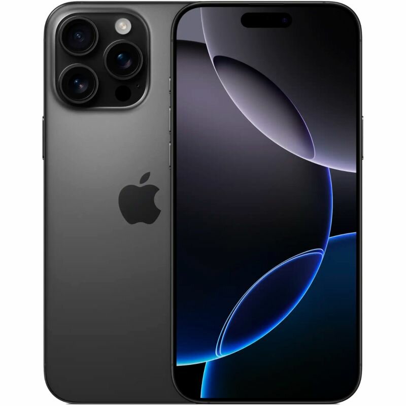 Apple iPhone 16 Pro Max dual-SIM 256 ГБ, титановый чёрный