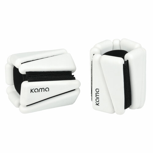 Утяжелители для рук и ног Kama, 1 кг, с липучками, 2 шт, белые