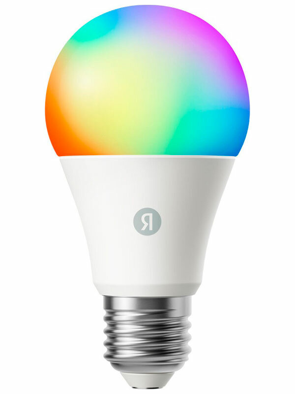 Умная лампочка Яндекс YNDX-00553, Е27, 1300 Лм, RGB, работает с Алисой, Matter over WiFi — фото 1
