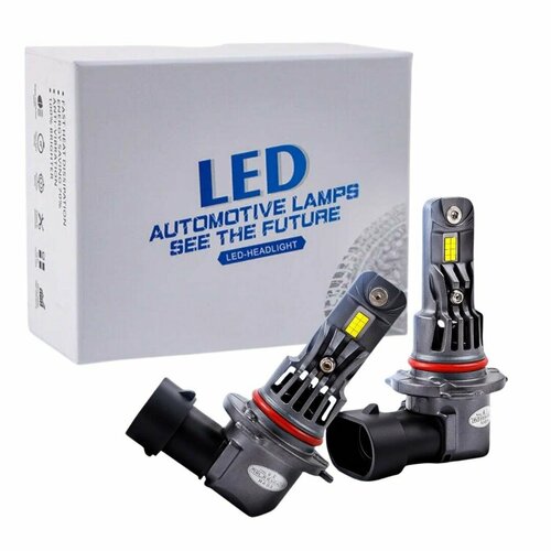 LED лампы HB4 9006 6000К в ПТФ для Hyundai Solaris 2 2017-2019, Лед противотуманки HB4