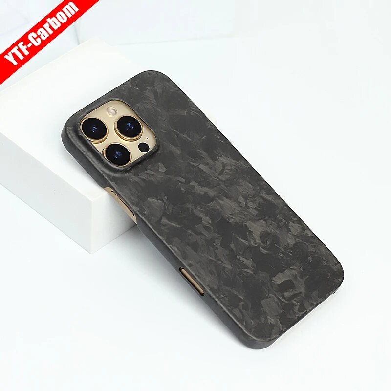 Чехол для телефона из углеродного волокна YTF для iphone 16 PRO MAX, чехол с кованым узором, взрывозащищенная задняя крышка 16PRO