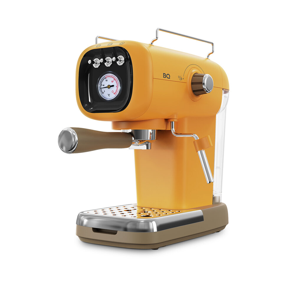 Кофеварка BQ CM2004 рожковая 1100Вт давление 20Бар встр. капучинатор желтый