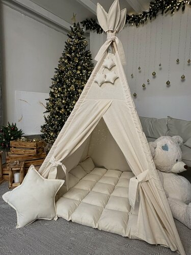 Изображение товара Вигвам детский бежевый домик, Комплект SWEET HOME for kids