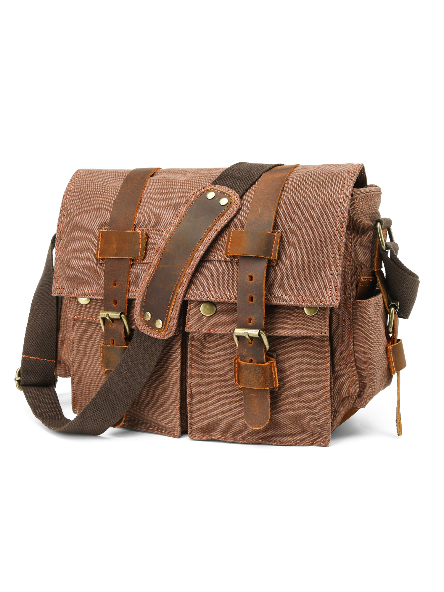 Сумка мессенджер VEREZZO, коричневый — фото 1