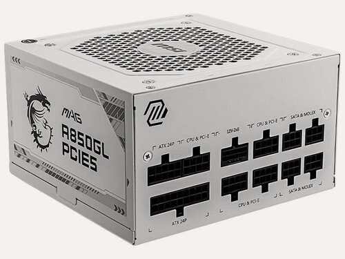 Изображение товара Блок питания MSI MAG A850GL PCIE5 WHITE Gold