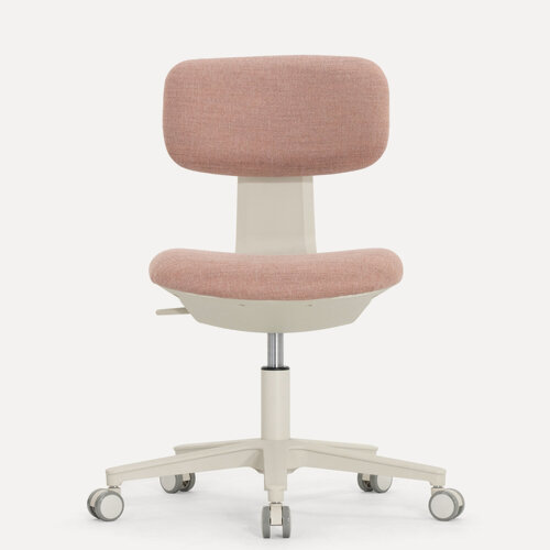 Изображение товара Стул мобильный Falto Rookie plus (поворот спинки, ткань, каркас светлый, розовый)