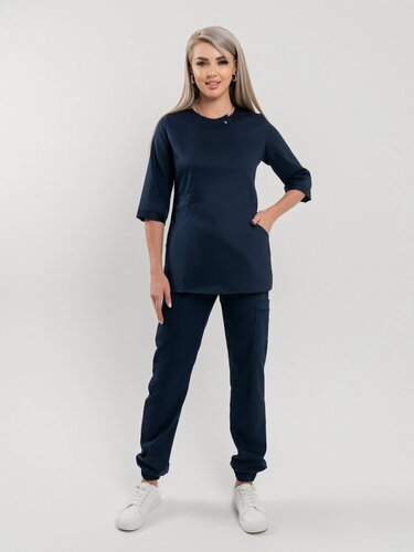 Изображение товара Женский рабочий Костюм Анна из вискозы. Универсальный медицинский костюм из брюк и блузки для косметолога, врача стоматолога.