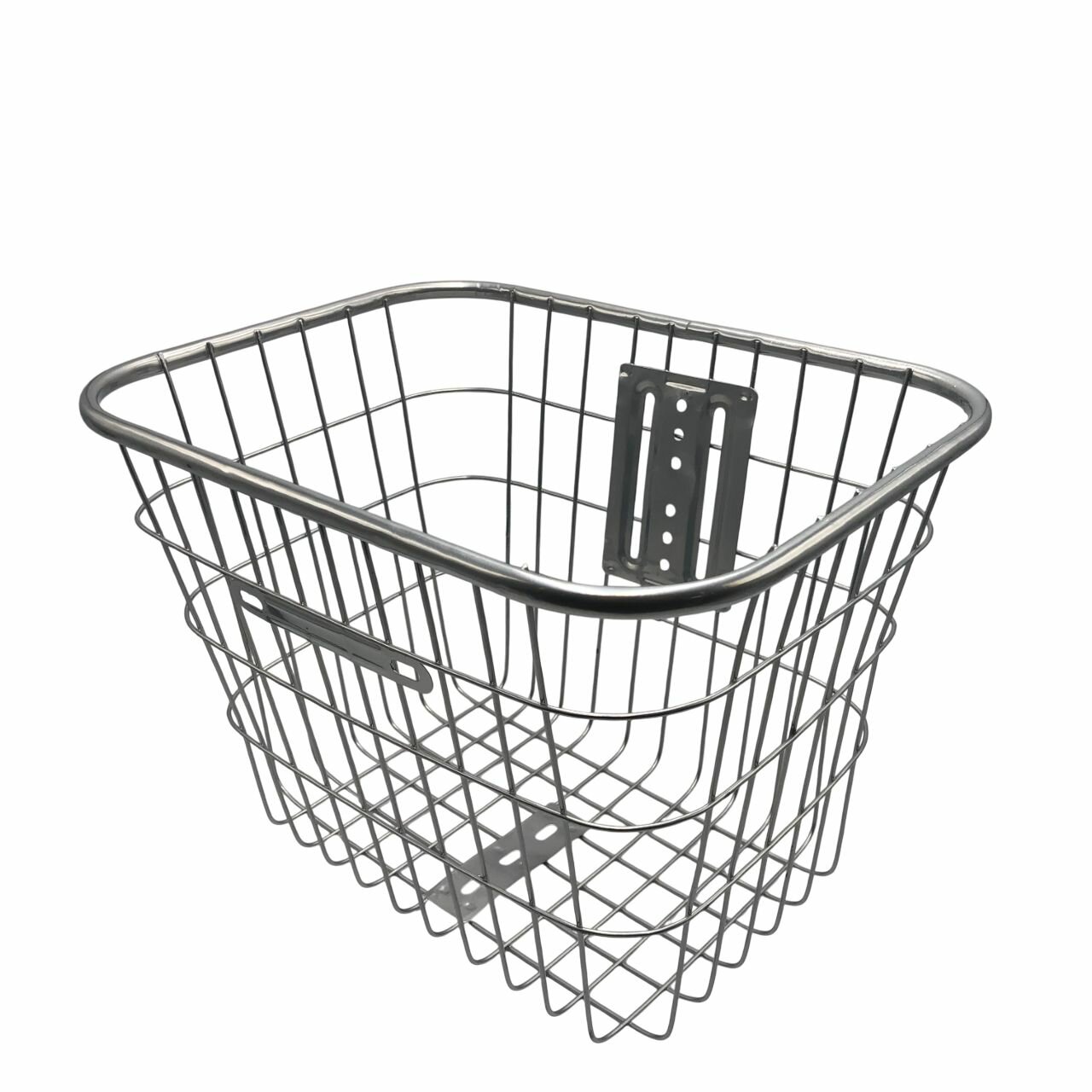 Корзина для велосипеда серебристая — фото 1