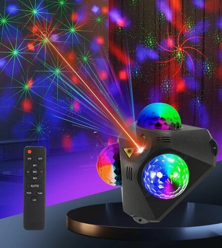 Изображение товара Лазерный проектор - диско шар, яркая светомузыка, цветомузыка для дома, для дискотеки, для праздника, для нового года