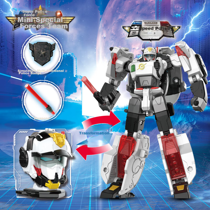 Mini Special Agent Team 7： Battle Force, Sonic Battle Force, Dual-Form Mecha, Xiaomi Battle Force, Transforming Robot, Weapon Delivery Toy