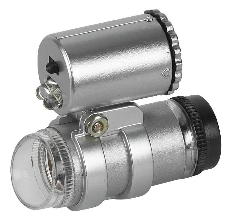 Фонарь с микроскопом профессиональный ЭРА M45 45x 2xLED Б0003589