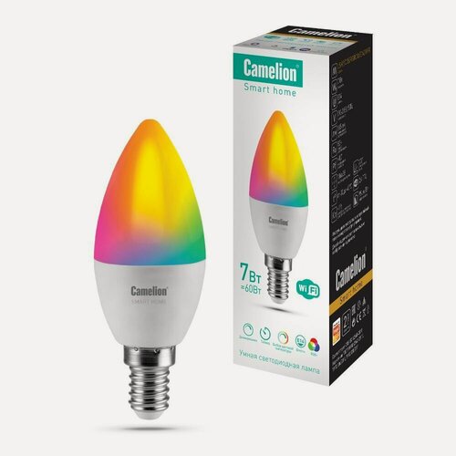 Изображение товара Лампа Camelion Smart Home LSH7, светодиодная, Wi-Fi, мощность 7Вт, IP20