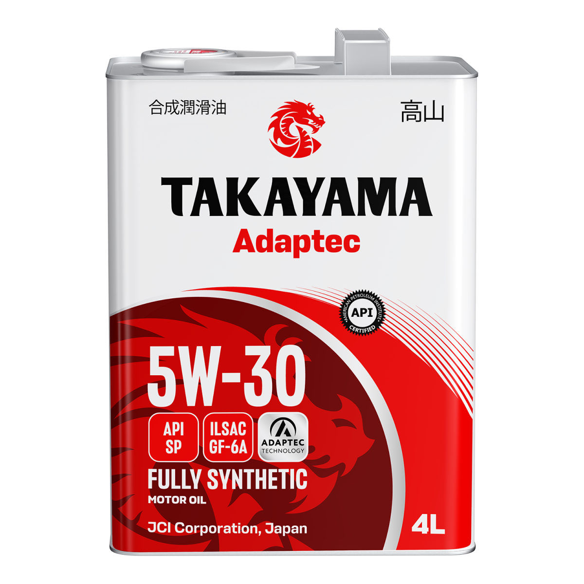 Моторное масло 4+1 TAKAYAMA ADAPTEC SAE 5W-30, ILSAC GF6-A, API SP Синтетическое 5 л — фото 1