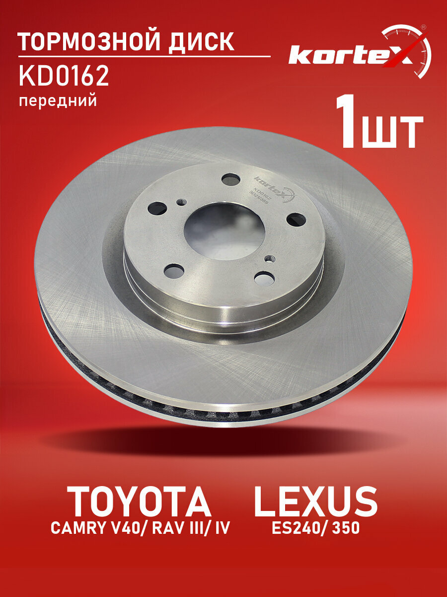 Диск тормозной Kortex для TOYOTA CAMRY V40 / RAV4 III / IV / LEXUS ES240 / 350 06- передний вентилируемый(d-296mm)
