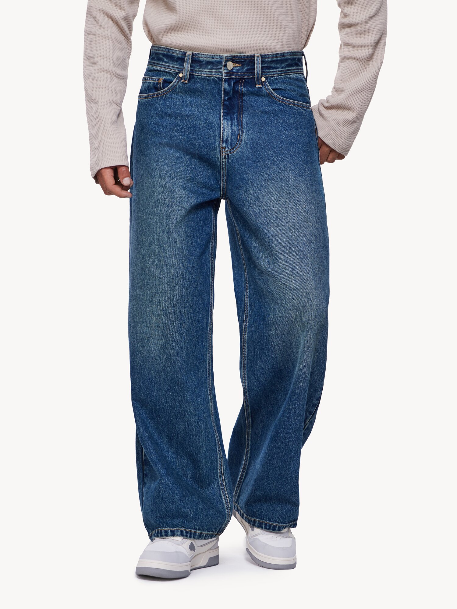 Джинсы широкие MUTED WIDE LEG, размер 28, темно-синий — фото 1