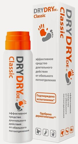 Изображение товара Антиперспирант для тела Dry Dry De Classic, от обильного потоотделения, 35 мл, 1 шт