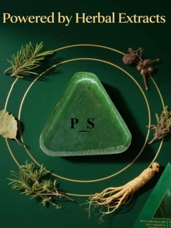 Треугольник мыло-шампунь Usman Grass Soap Caclimen, с экстрактом индиго, 150 г