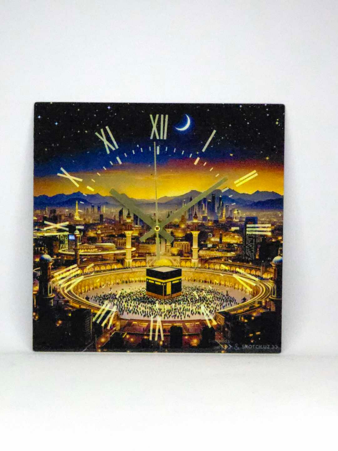 Часы настенные подарочные Neoprint каба, кварцевые, плавный ход, металл, 29x29 см