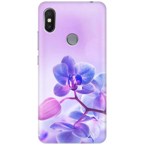 фото Gosso ультратонкий силиконовый чехол-накладка для xiaomi redmi s2 с принтом "лиловые орхидеи"