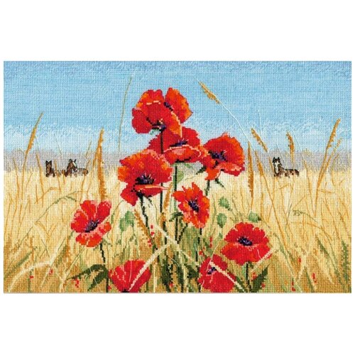 Набор для вышивания «Лето, поле, маки», 31x20 см, Овен