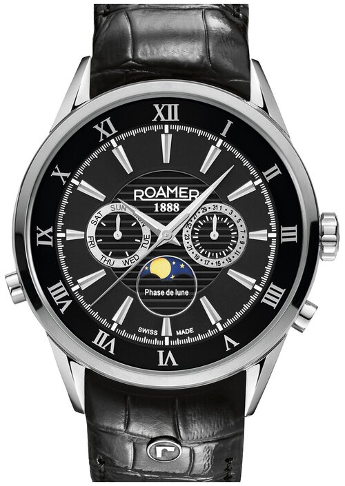 Наручные часы Roamer Superior 508821.41.53.05, черный, серебряный