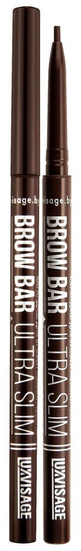 LUXVISAGE карандаш для бровей Brow Bar Ultra Slim, оттенок 304 Chocolate